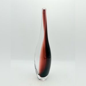 Vintage Murano Sommerso Art Glass Vase | Teardrop Shape | Cased Glass